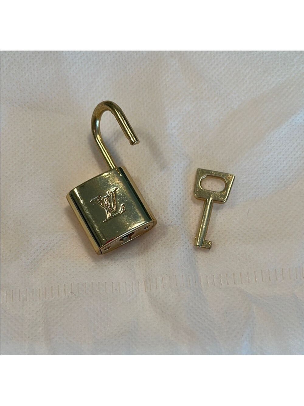 Louis Vuitton Gold Lock and Key Set